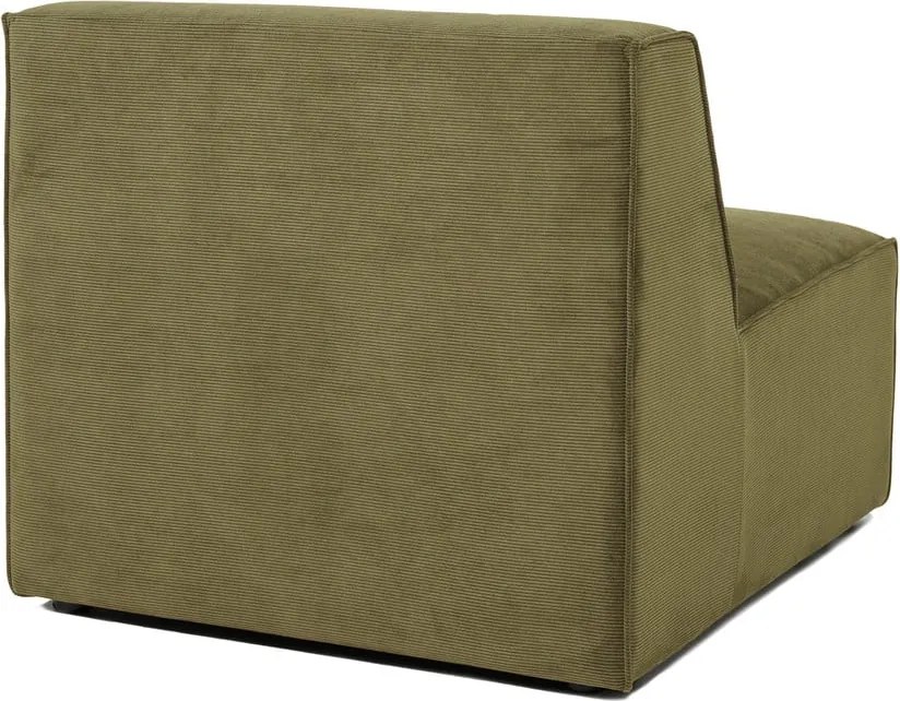 Modul pentru canapea verde din catifea reiată (partea din mijloc) Sting - Scandic