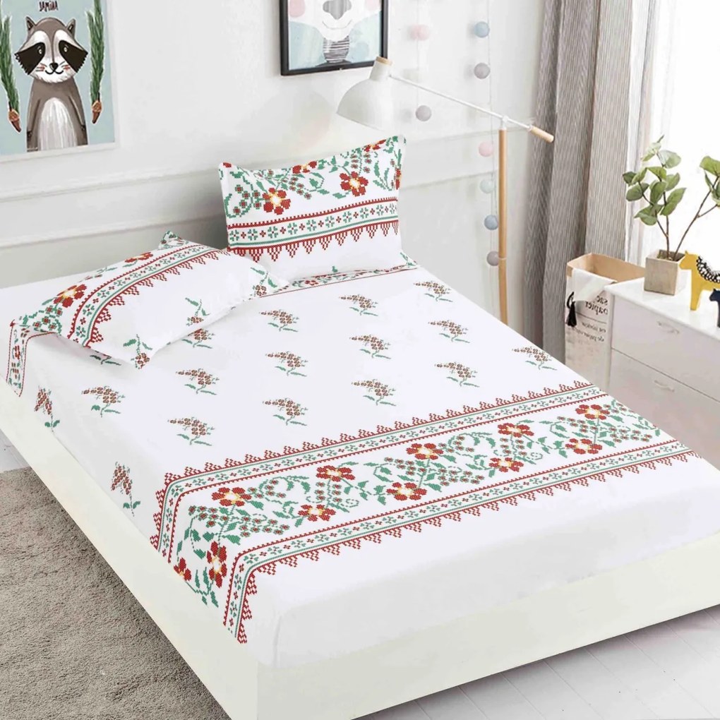 Huse de pat, 3 Piese, Finet cu elastic 180x200