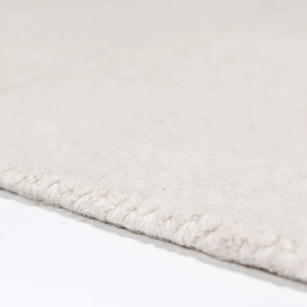 Covor tip traversă fildeș țesut manual din lână 60x230 cm Checkerboard – Flair Rugs