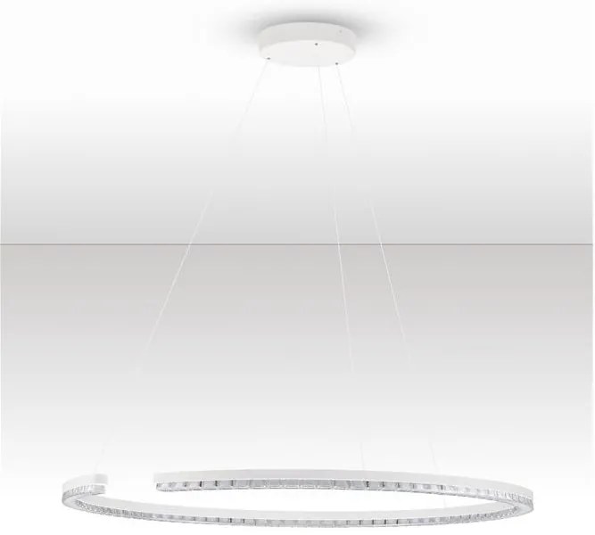 Lustra circulara aluminiu alb GREAMY D-85cm