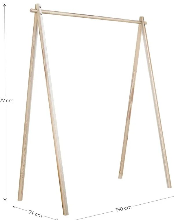 Suport pentru haine în culoare naturală Hongi – Karup Design