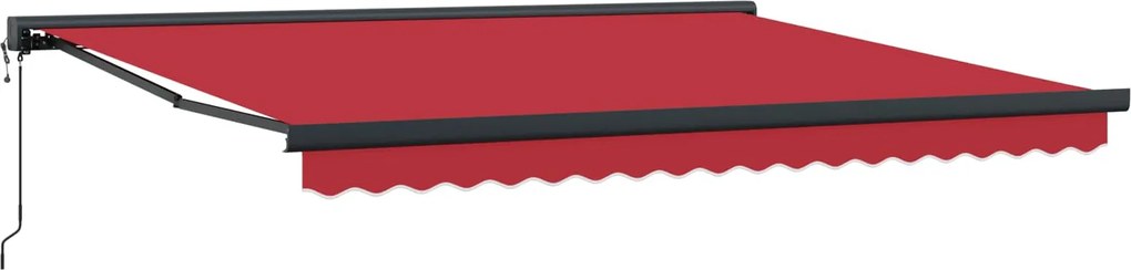 vidaXL Copertină Roșu 400 x 300 x 165 cm Poliester și Aluminiu