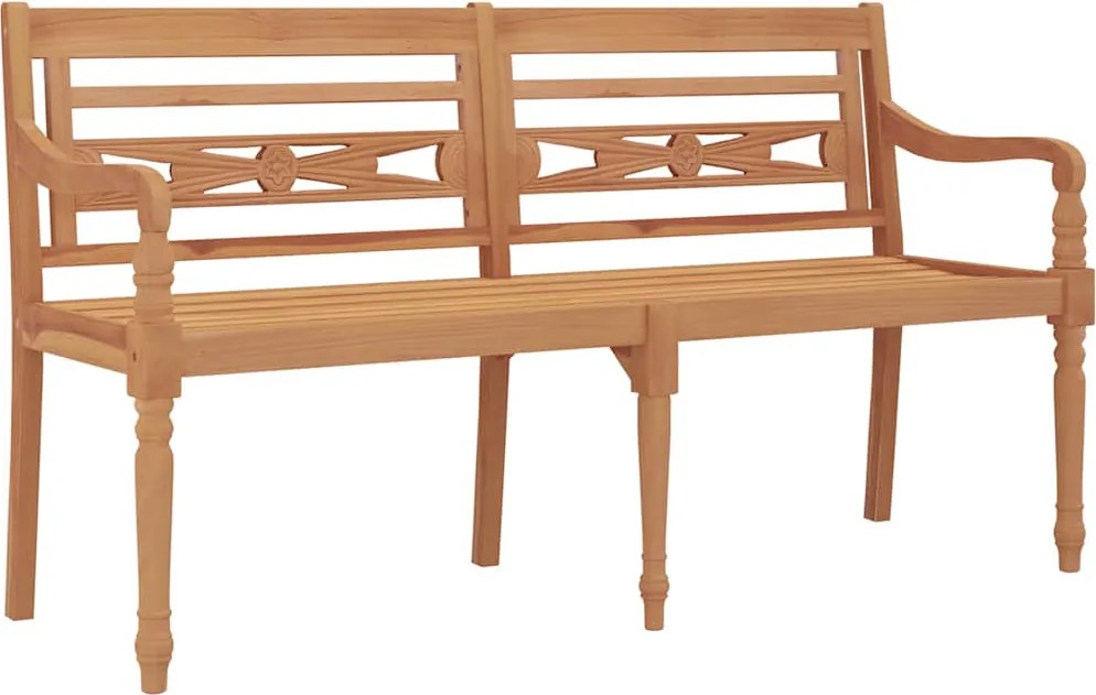 vidaXL Bancă Batavia, 150 cm, lemn masiv de tec
