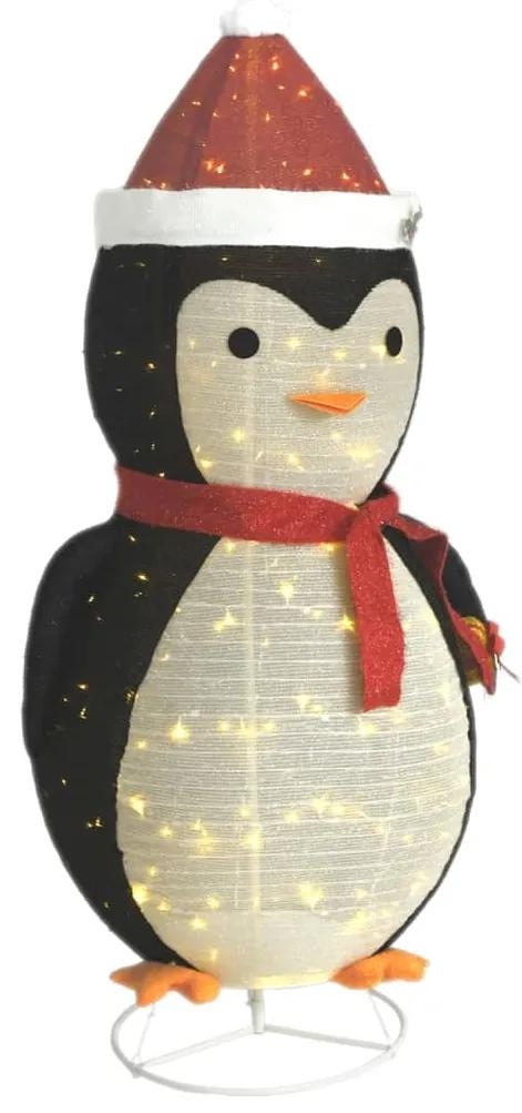Figurina pinguin decorativa Craciun, LED, 180 cm, tesatura lux