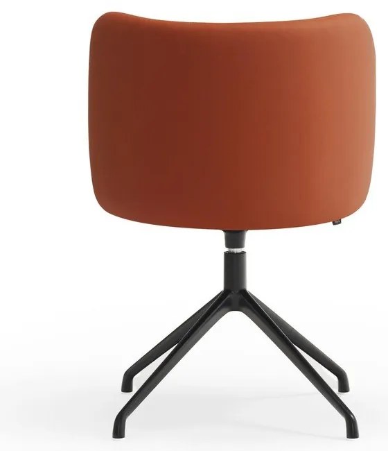 Scaun de sufragerie portocaliu tapițat Mogi – Teulat