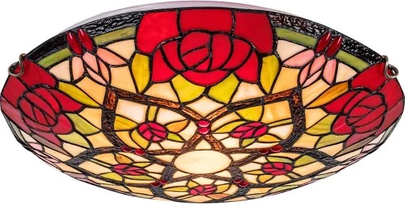 Brilagi - Plafonieră Tiffany cu vitralii GARLAN, 2xE27/60W/230V