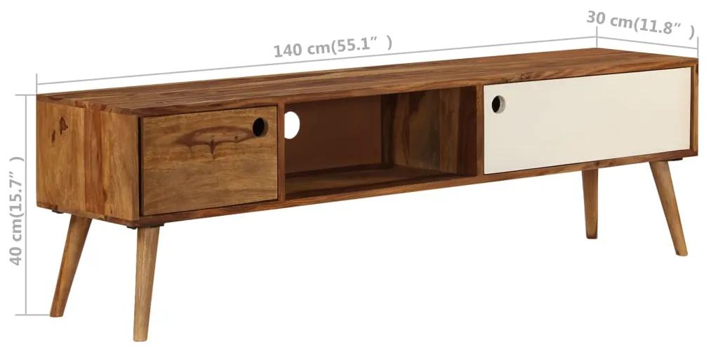 Comoda TV, 140x30x40 cm, lemn masiv de sheesham