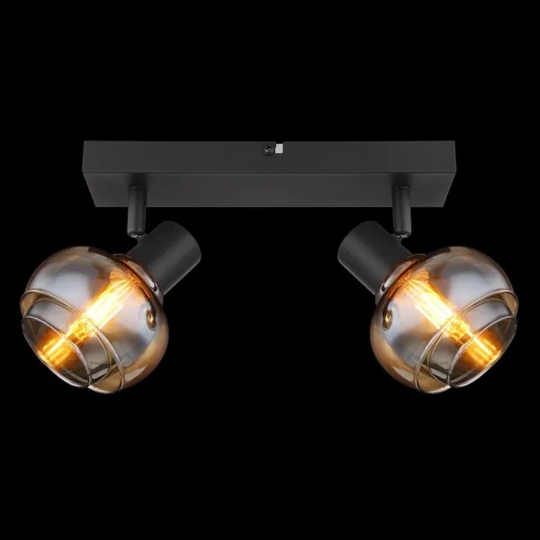 Globo 54309-2B - Spot orientabil TOKKI, 2xE14/40W/230V, negru