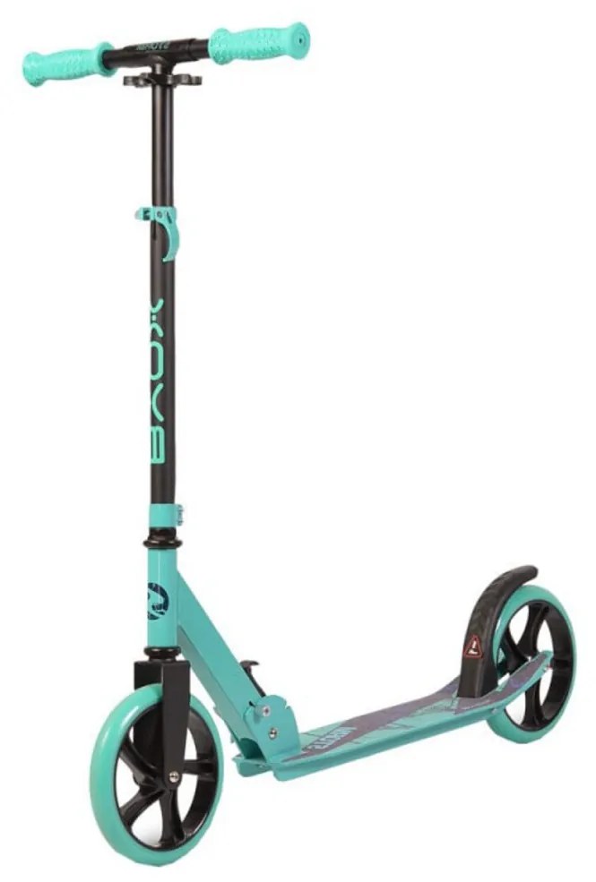 Trotineta din aluminiu NOVOKIDS™ Storm Scooter, maxim 100 kg, Functie Super Brake, Maner reglabil pe inaltime, Diametru roata 200 mm, Turquoise