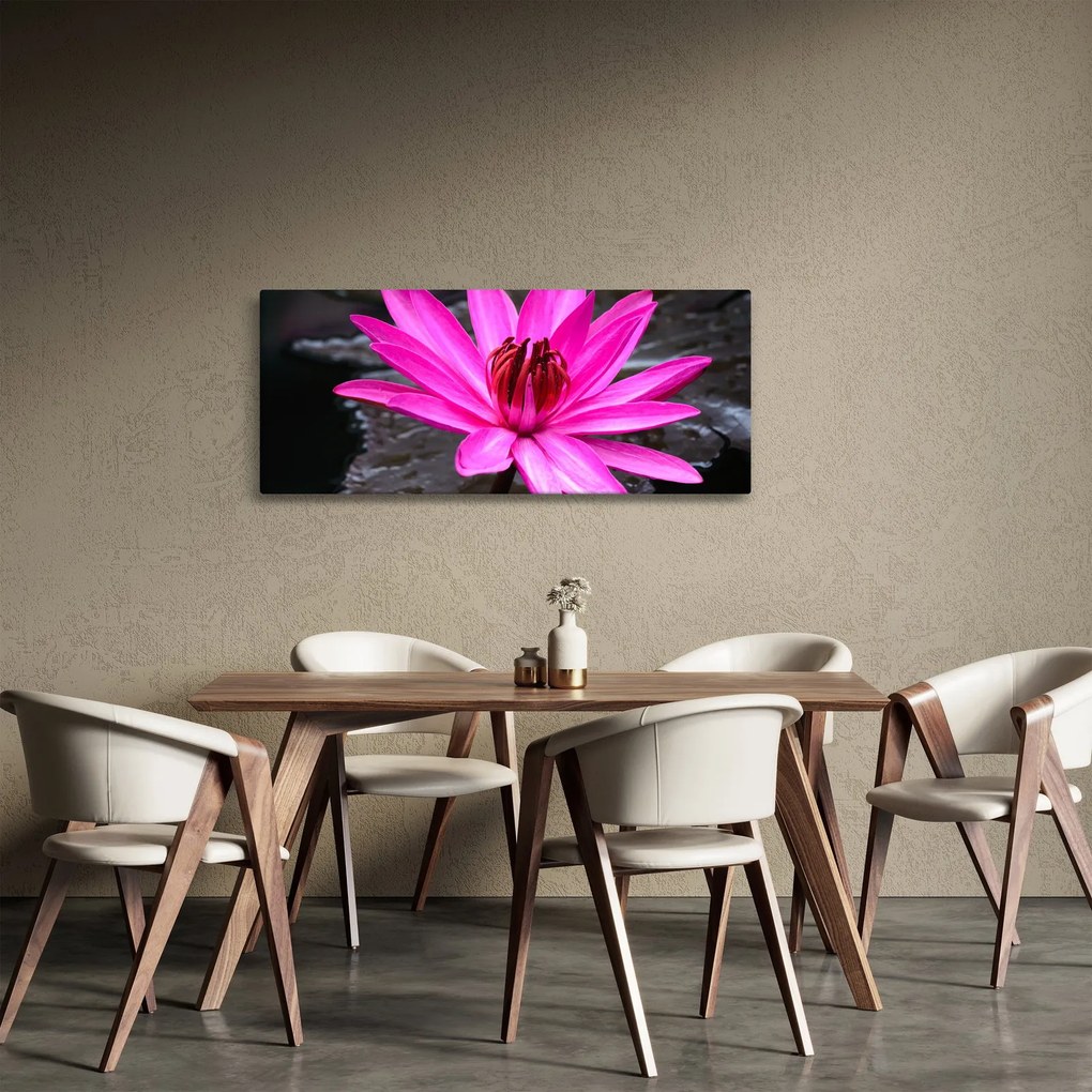 Tablou - floarea roz (120x50 cm)