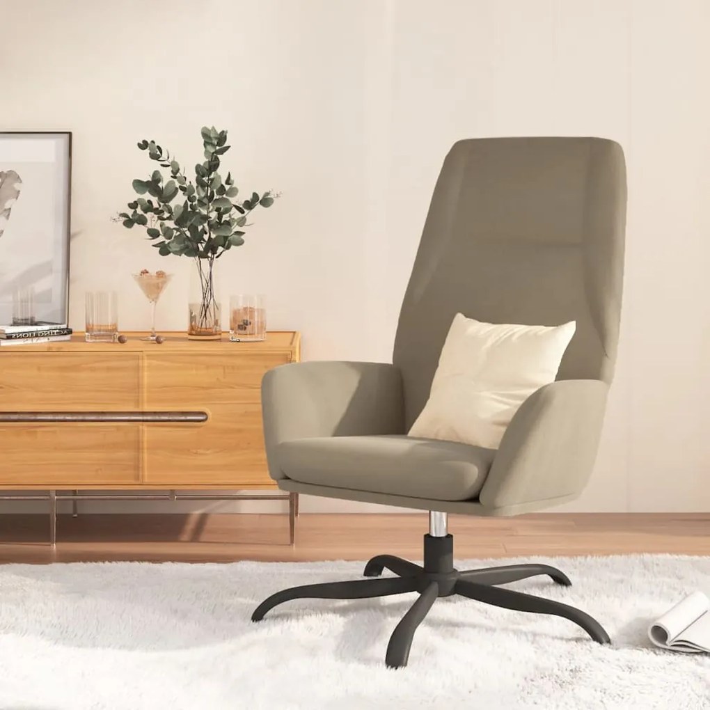 341379 vidaXL Scaun de relaxare, gri deschis, piele întoarsă ecologică