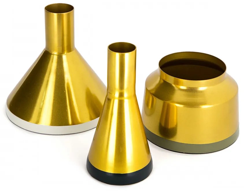 Vaze decorative Set 3 bucati Culture Auriu / Alb / Verde / Gri
