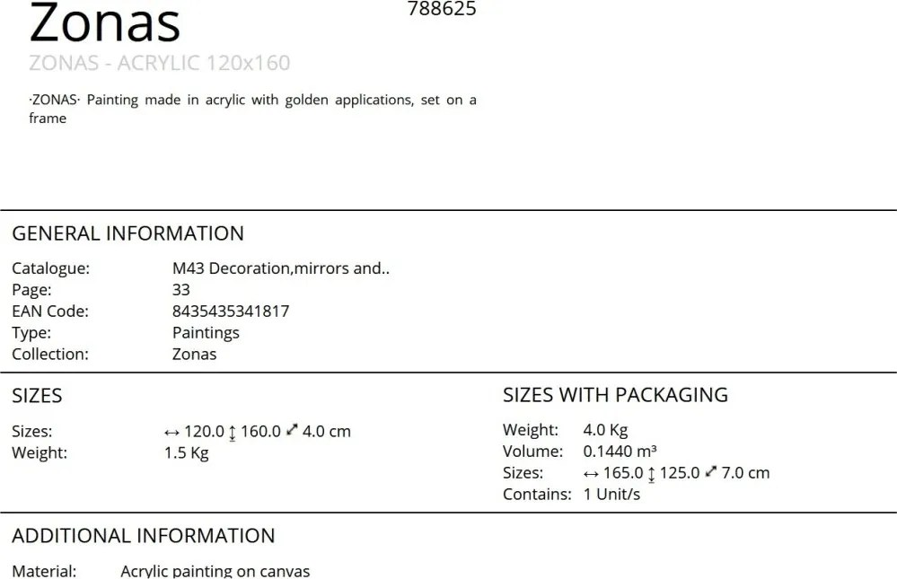 Tablou de perete decorativ Zonas 160x120cm