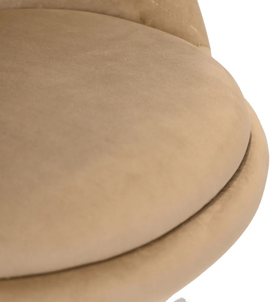 HR948N Scaun Latte din Catifea cu Bază Cromata