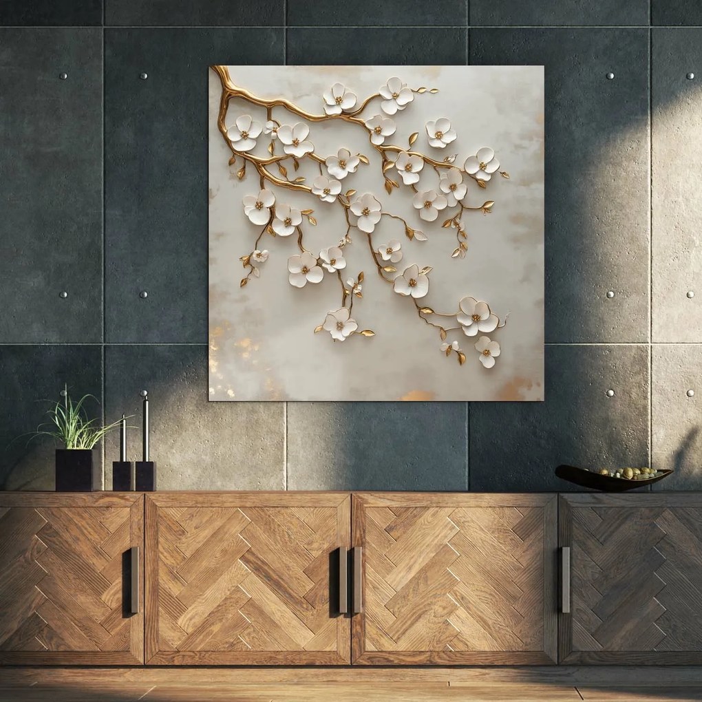 DUBLEZ | Tablou floral - Crengi aurii