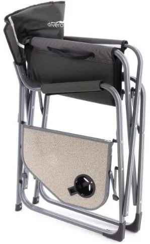 Scaun pliabil de camping cu masă și suport pentru băuturi