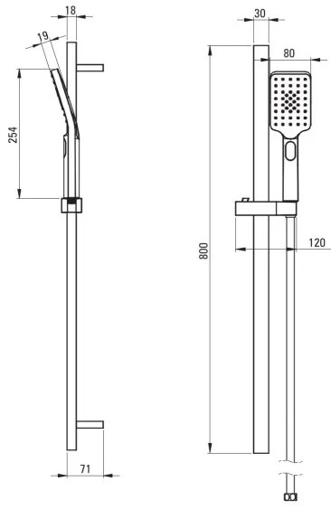 Deante NGA_052K - Set de duș ALPINIA, crom lucios