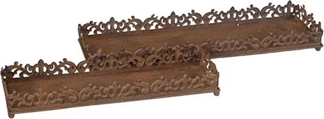 Tava Rusty din metal ruginiu 50x15x6 cm