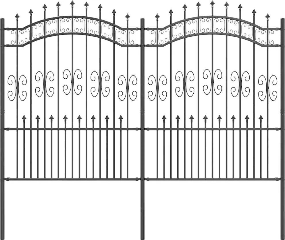vidaXL Gard de Grădină Gri 240 x 202,5 cm Oțel vopsit în pulbere