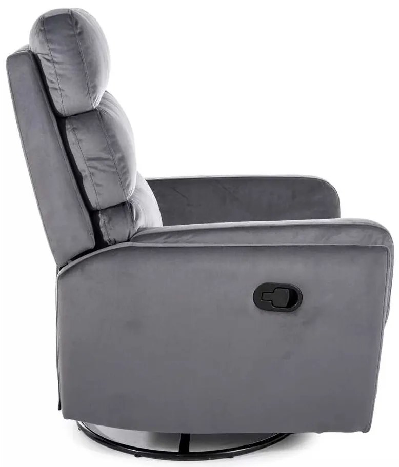 Scaun reclinabil Belfort Velvet, gri