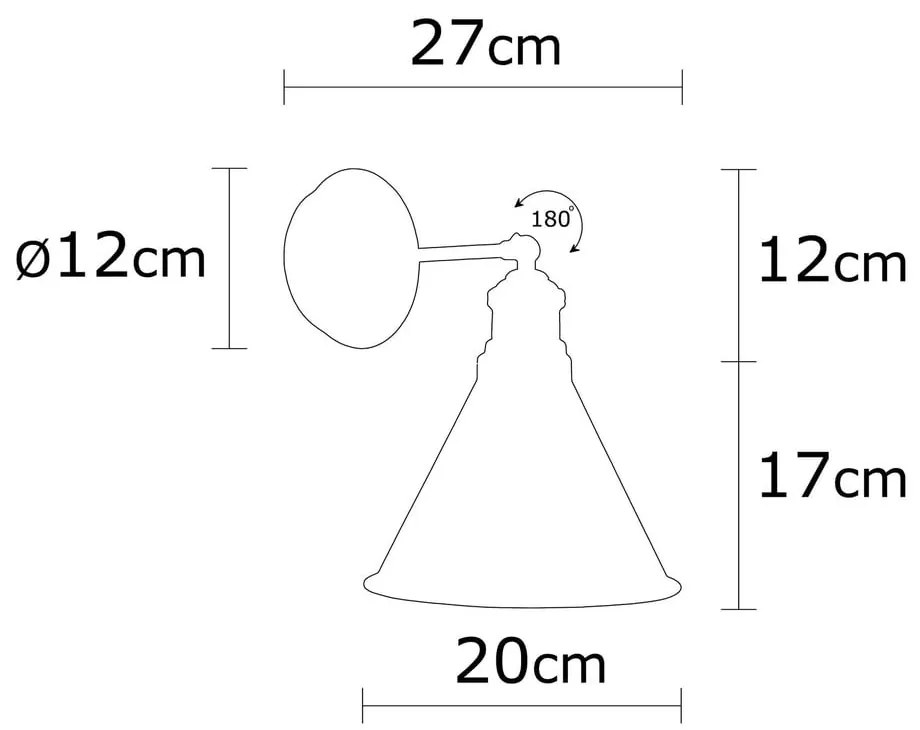 Aplică de perete în culoarea bronz Berceste – Opviq lights