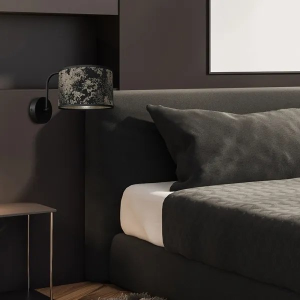 Aplică SATINO 1xE27/60W/230V neagră/aurie