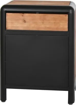 Noptiera din lemn de pin si metal " Wood "