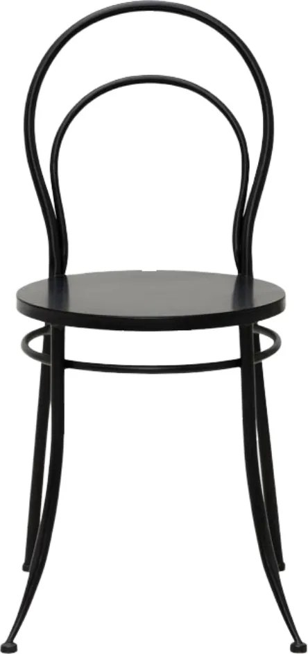 Scaun exterior negru din metal Curbis