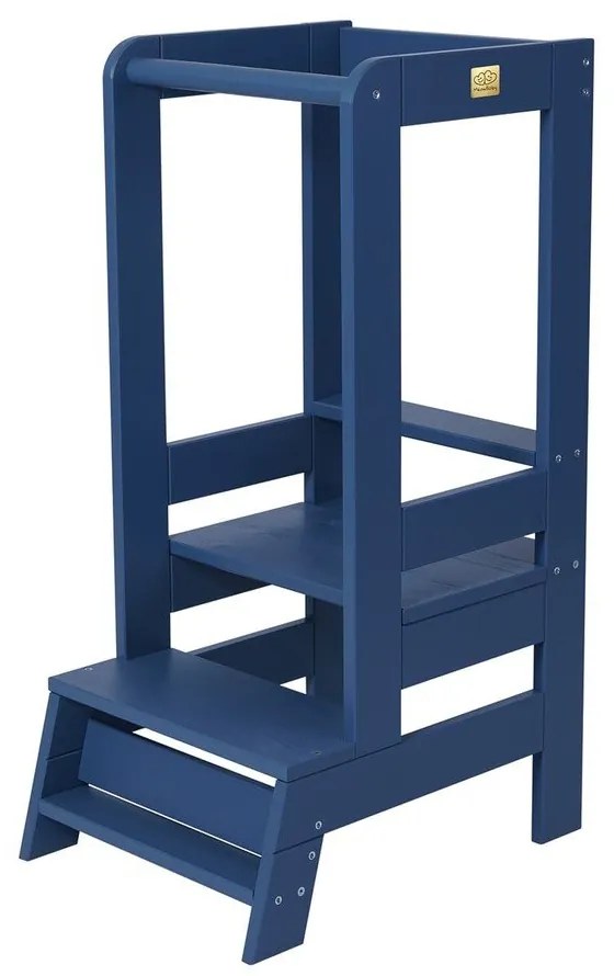 Turn de învățare albastru din lemn de pin Montessori – Meowbaby