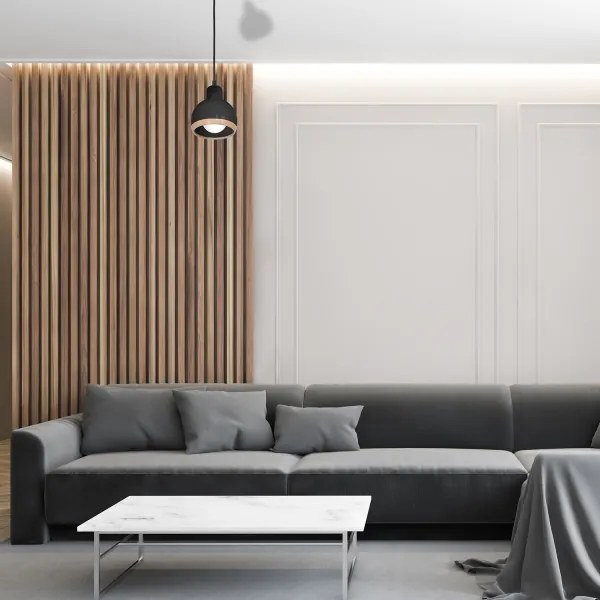 Lustră pe cablu OVAL 1xE27/60W/230V neagră