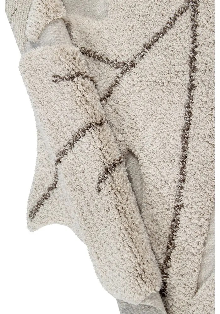 Covor pentru copii bej lavabil/țesut manual din bumbac 120x180 cm Monstera Natural – Lorena Canals