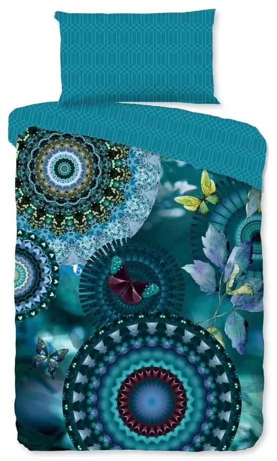 Lenjerie de pat turcoaz din bumbac satinat 140x200 cm – HIP