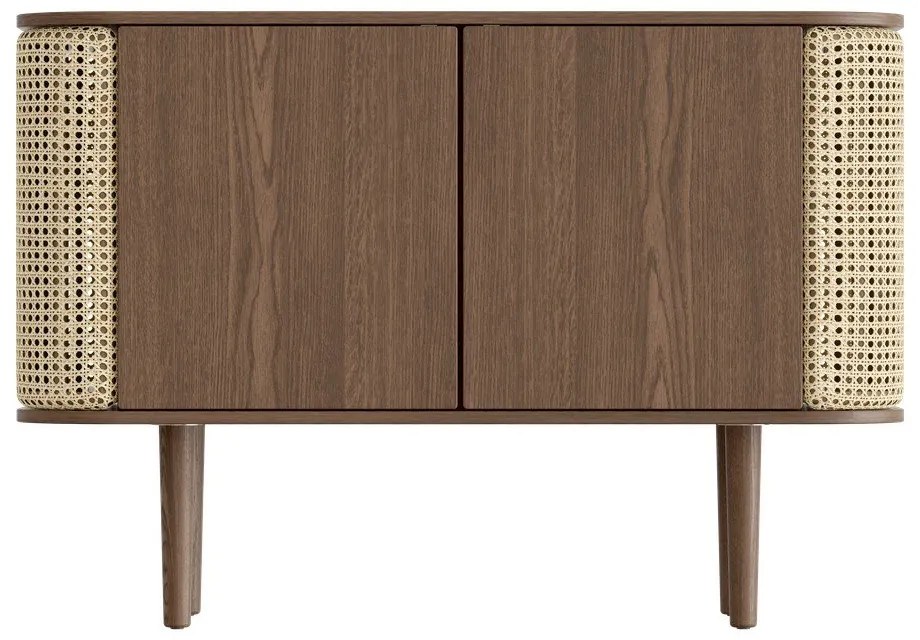 Comodă maro/în culoare naturală joasă cu aspect de lemn de stejar 109x75 cm Treasures – UMAGE