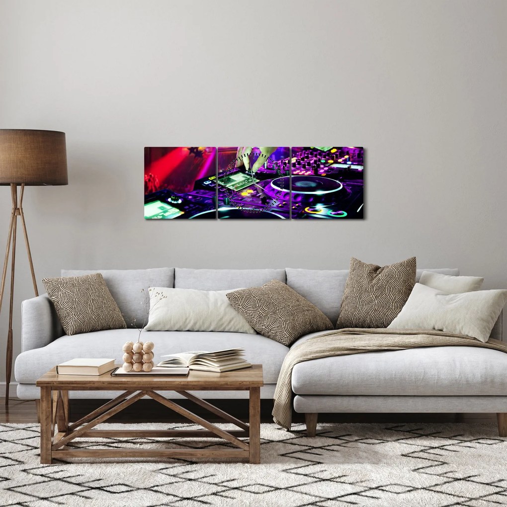 Tablou - DJ (cu ceas) (90x30 cm)