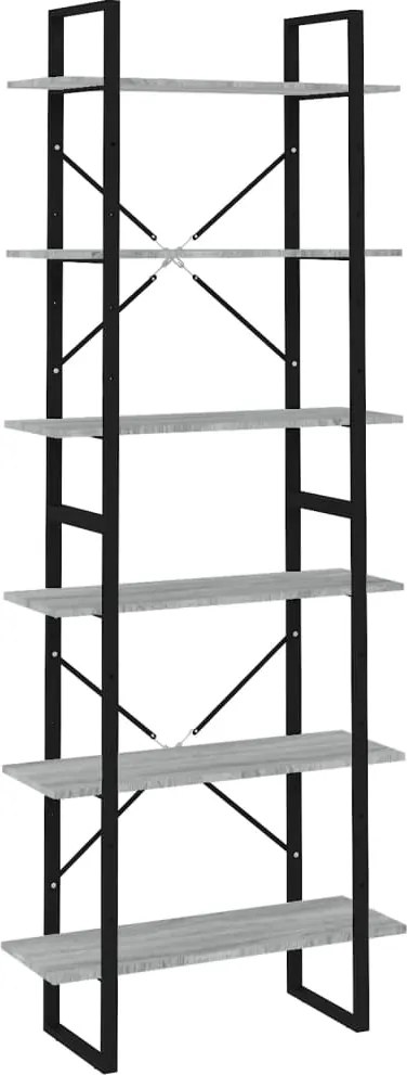 vidaXL Dulap înalt, gri sonoma, 80x30x210 cm, lemn compozit