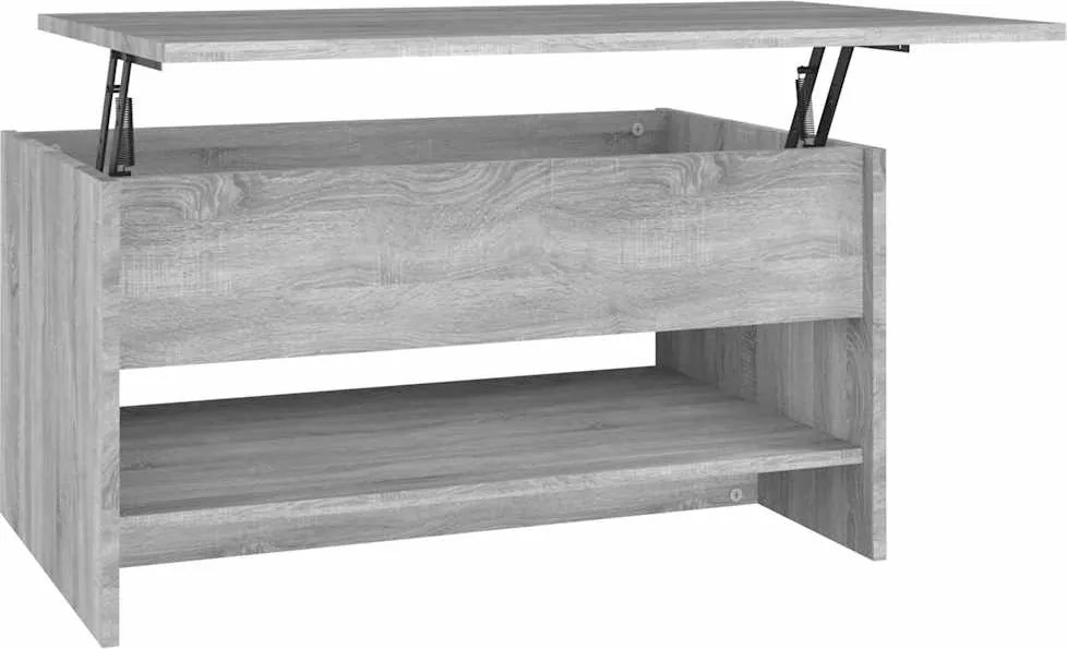 vidaXL Măsuță de cafea, gri sonoma, 80x50x40 cm, lemn prelucrat