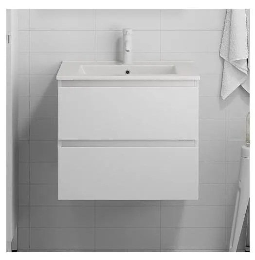 Dulap de baie cu lavoar KENWOOD, 61 cm, stejar