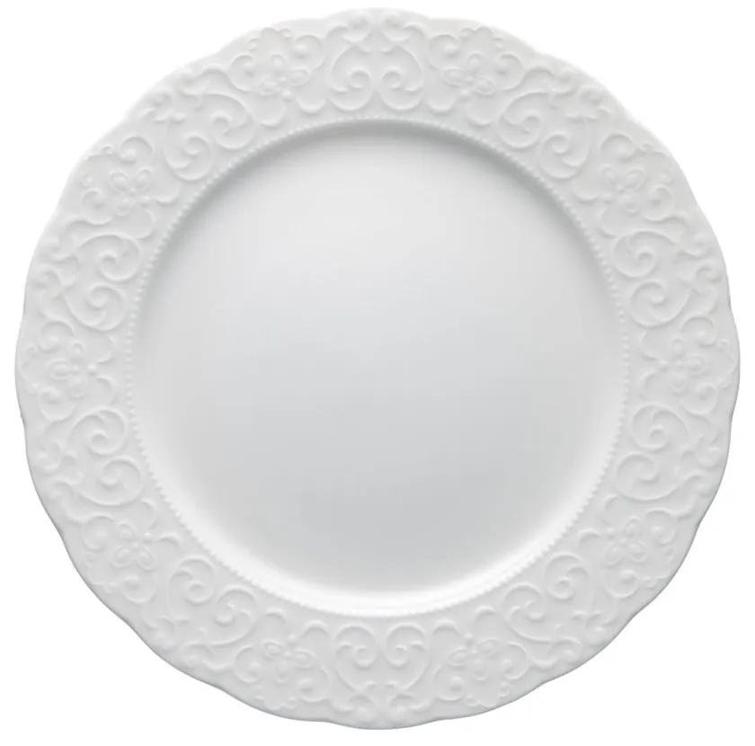 Farfurie din porțelan Brandani Gran Gala, ⌀ 25 cm, alb