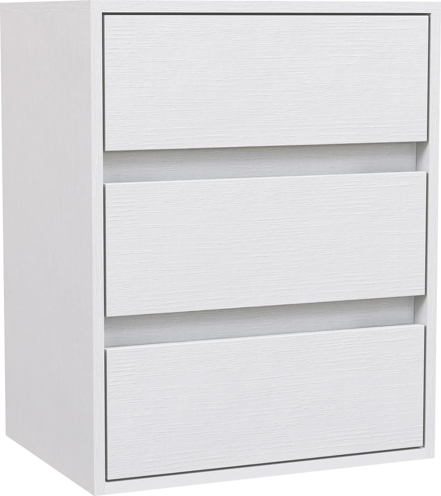 HOMCOM Comodă Modernă pentru Dormitor cu 3 Sertare, 40x30x50,5 cm, Alb | Aosom Romania