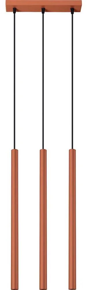Lustră pe cablu Sollux SL.1526 PASTELO 3xG9/8W/230V roșu