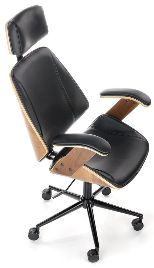 Scaun de birou Ignazio, negru / nuc