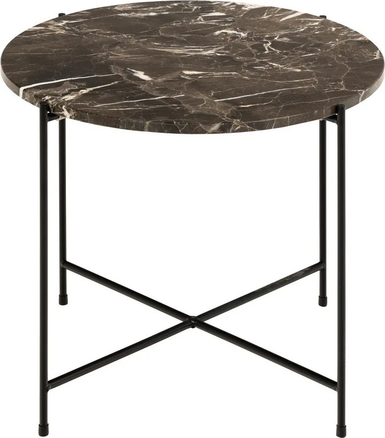 Măsuță auxiliară rotundă cu blat din marmură ø 52 cm Avila – Actona
