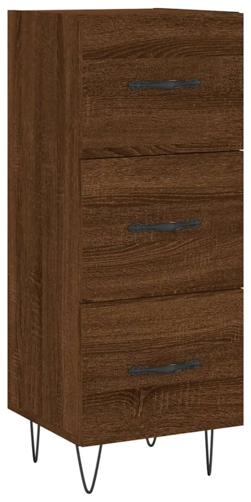 828603 vidaXL Servantă, stejar maro, 34,5x34x90 cm, lemn compozit
