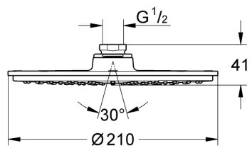 GROHE 28368000 - Cap de duș RAINSHOWER COSMOPOLITAN Ø 210 mm, crom lucios