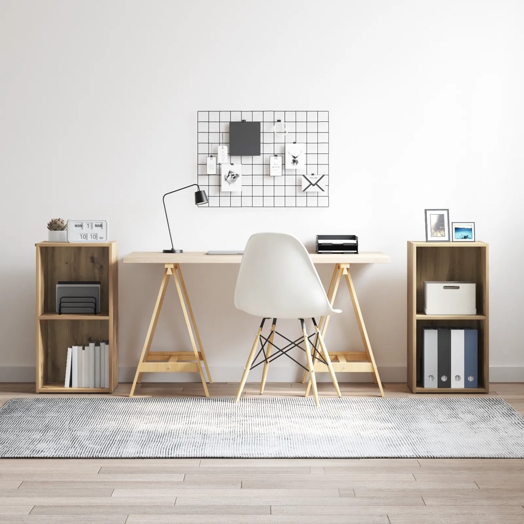 vidaXL Set comodă TV 2 pcs Stejar Artizanal 37 x 35 x 107 cm