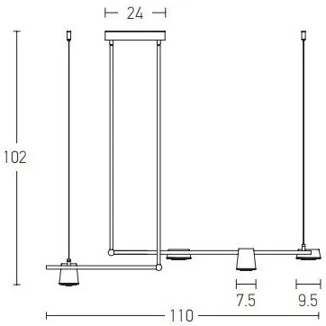 Lustra LED moderna stil minimalist Agnes