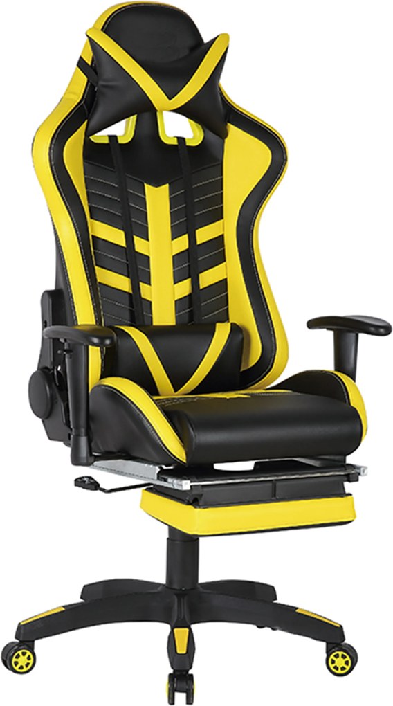 Scaun gamer US78 Racing Pro negru-galben