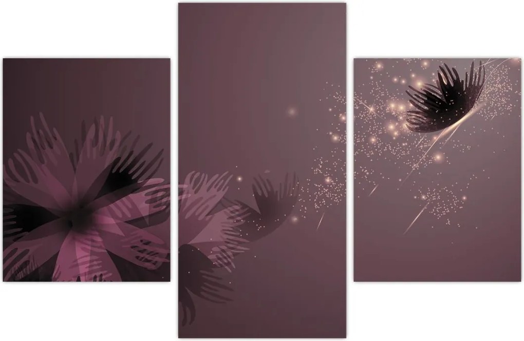 Tablou - Floare și fluture (90x60 cm)