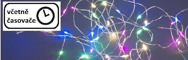 Crăciun LED sârmă de argint - 20 LED-uri, colorate