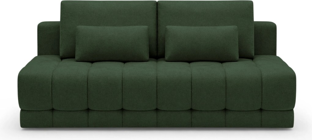Canapea extensibilă cu ladă Tuko - stofă hidrofobă verde închis Murano 842
